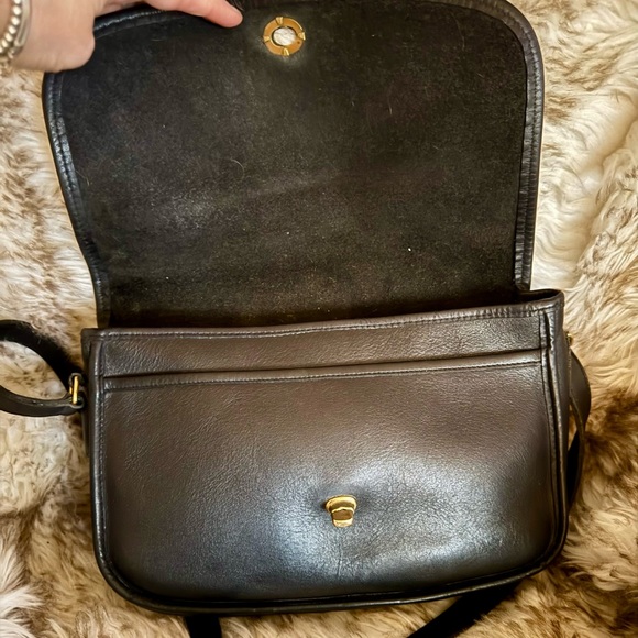 Vintage Coach City Bag Purse Pre-1994 Black Leather Crossbody 9790 - Picture 7 of 8